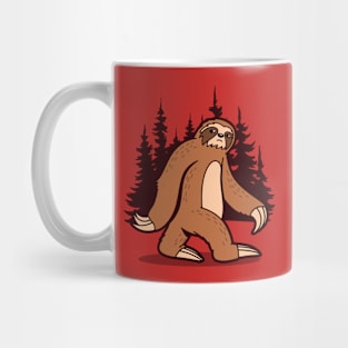 Cute Kawaii Sloth Bigfoot Cryptid Lazy Sasquatch Funny Bigfoot Cartoon Mug